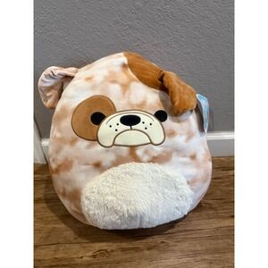 NWT Squishmallows Bronk The Bulldog Tie Dye Plush Stuffed Animal KellyToy‎ 16"